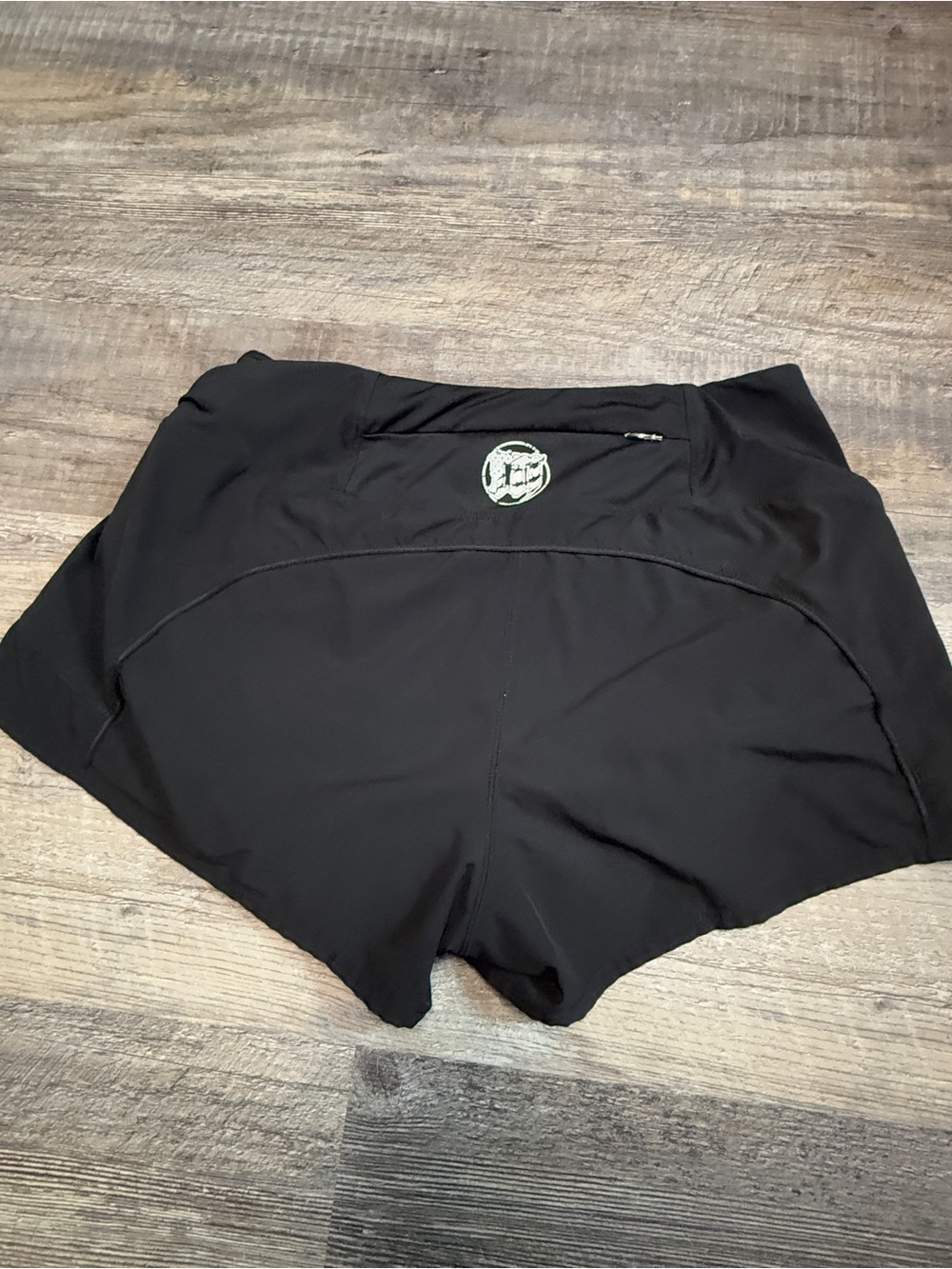 CROSSFIT MAYHEM Black Athletic Shorts with Rear Zip Pocket